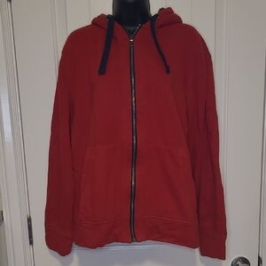 Nautica Women's Zip-Up Red Hoodie